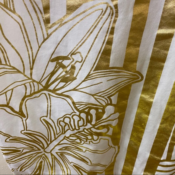 Versace Jeans Floral Striped T-Shirt Sz L - Picture 5 of 9